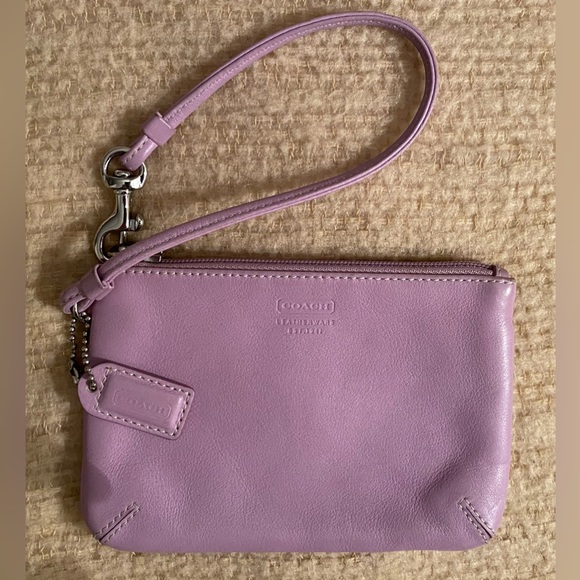 Coach Leather Wristlet Pink/Lavender - Picture 3 of 6